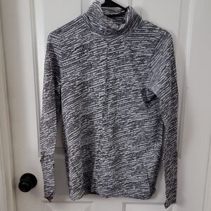 Athleta Black and White Turtleneck Sweater